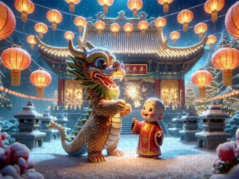 Sparkling Friends In A Winter Wonderland Puzzle
